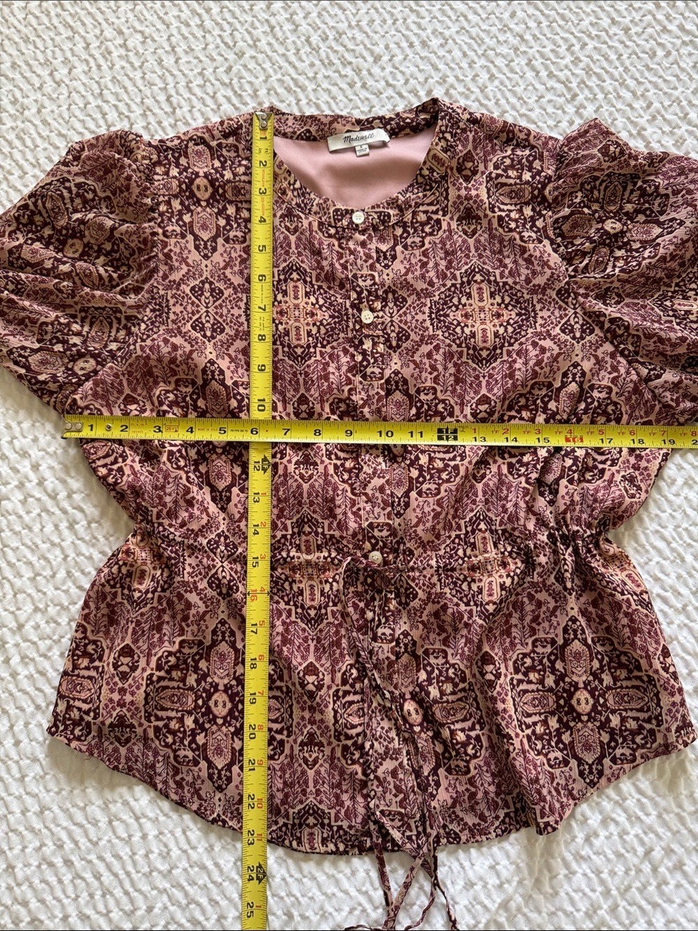 Madewell Kaleidoscope Boho Peasant Blouse, Size Small - Picture 11 of 11